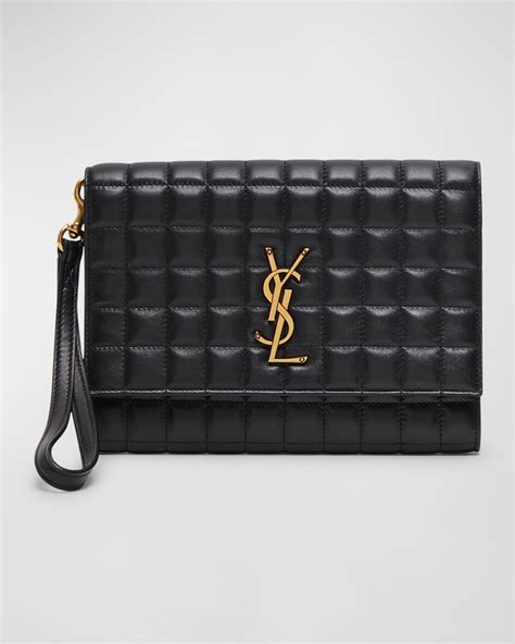 ysl small leather|ysl wristlet pouch.